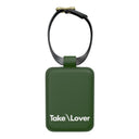 Booked and blessed leather luggage tag
